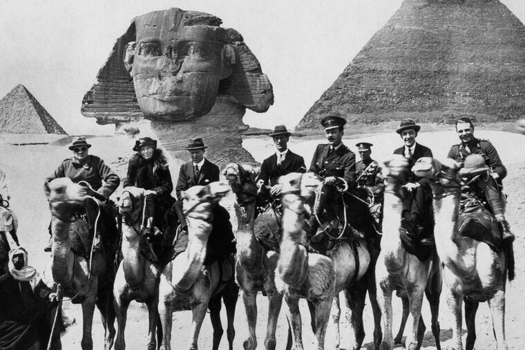 "Letters From Baghdad": Documentary about Gertrude Bell - second from left, between Winston Churchill and T.E. Lawrence ("Lawrence of Arabia") - who was a British spy and explorer and helped draw the borders of Iraq.
