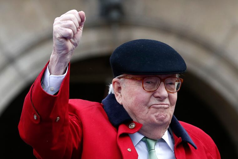 Former far-right National Front party leader Jean-Marie Le Pen, in 2017.