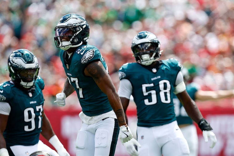 Eagles cornerback Quinyon Mitchell is "fearless out on the football field," his teammate Cooper DeJean said.