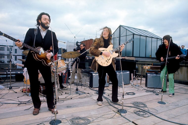 The Beatles in Peter Jackson's 'Get Back,' during the 1969 'Let It Be' sessions.