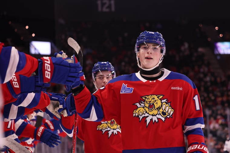 Tommy Bleyl (right) is coming off an impressive first season in the QMJHL where he was named the top defensive rookie after breaking a record that had stood for 48 years.