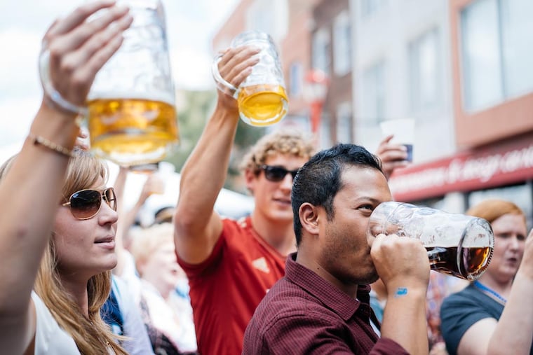 The 6th annual Brauhaus Schmitz Oktoberfest Street Festival on Saturday, September 20, 2014. (Serge Levin / Philly.com)