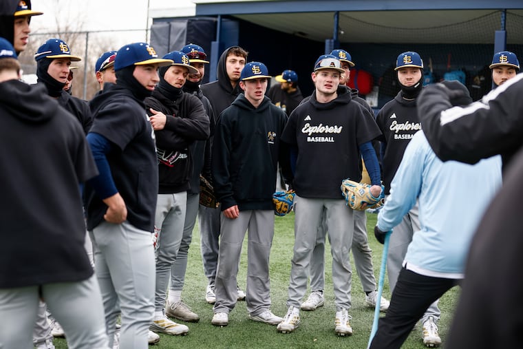La Salle baseball practices at Hank De Vincent Field ahead of its opener against Maryland Eastern Shore on Friday.