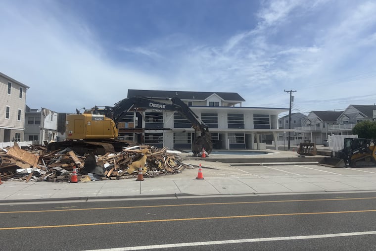 The Chateau Bleu Motel in North Wildwood was being demolished May 5 despite efforts to save it and its place on the National Registry of Historic Places. It was considered one of the most significant examples of the island's mid-century doo-wop architecture.