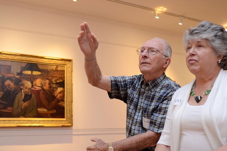 Jack and Peggy Williams tour the Woodmere Art Museum with ARTZ Philadelphia. Jack Williams has Alzheimer's disease. VIVIANA PERNOT / Staff Photographer