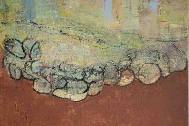 Lisa Pressman's "The Edge of the World" is among the stronger of her works on view at the Rosenfeld Gallery through Jan. 30.