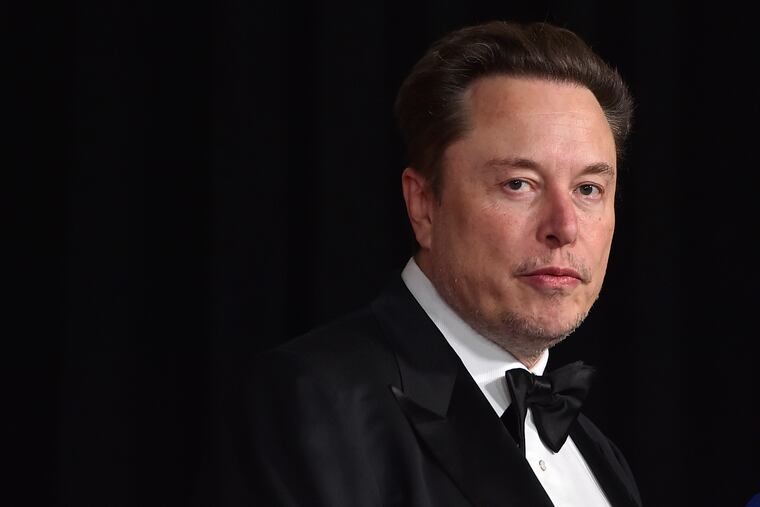 Elon Musk arrives at the 10th Breakthrough Prize Ceremony on April 13 at the Academy Museum of Motion Pictures in Los Angeles. Pennsylvania Secretary of the Commonwealth Al Schmidt and four other secretaries of state want Musk to address election-related misinformation spread on X.