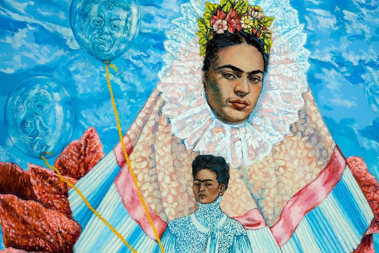 "Frida Kahlo" by Shirley Gorelick, a 1976 painting in the Sister Chapel at the Rowan University Art Gallery.