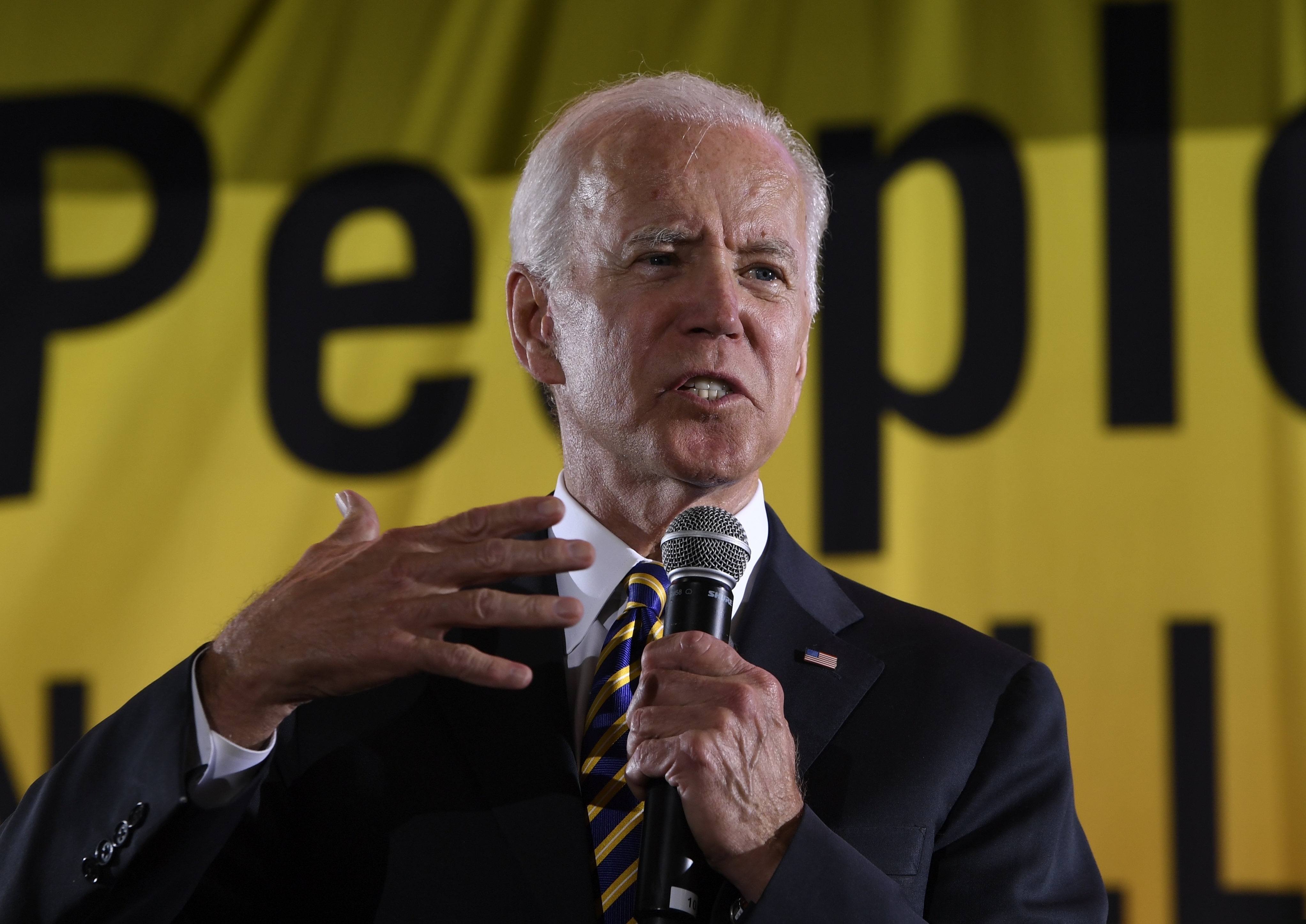 Joe Biden speaks at the Poor People's Moral Action Congress presidential forum in Washington, Monday, June 17, 2019.