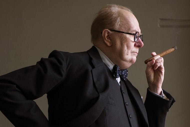Gary Oldman stars as Winston Churchill in director Joe Wright’s “Darkest Hour.”