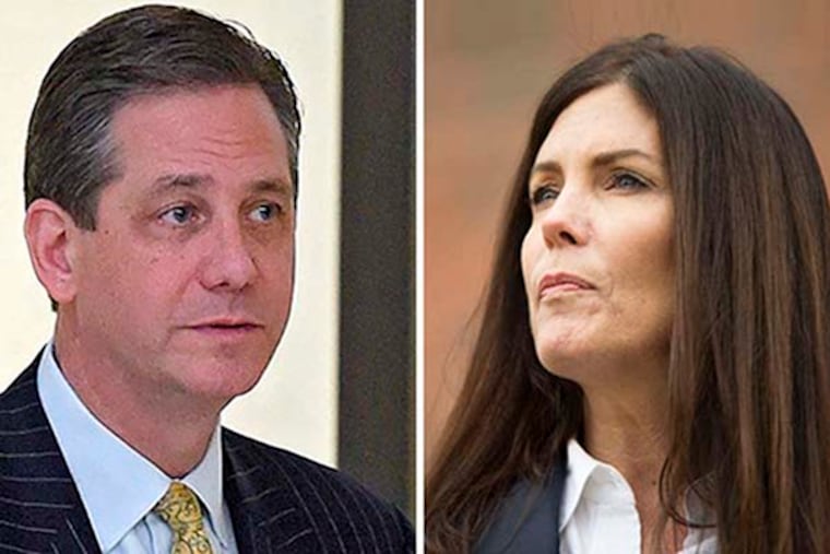 Bruce Castor (left) and Kathleen Kane.
