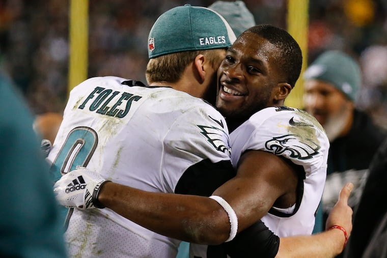 Folks at Parx casino have plenty of reasons to hope Nick Foles (left) and Nelson Agholor can help the Eagles upset the Bears on Sunday. Two days later, Parx will be opening its sports book.