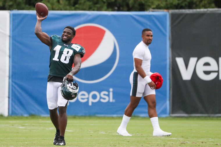 Eagles wide receiver Jalen Reagor had his moments Thursday.