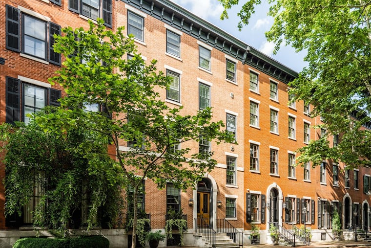 The exterior of 1819 Delancey Place, which is for sale with Compass PHL for $5,750,000.