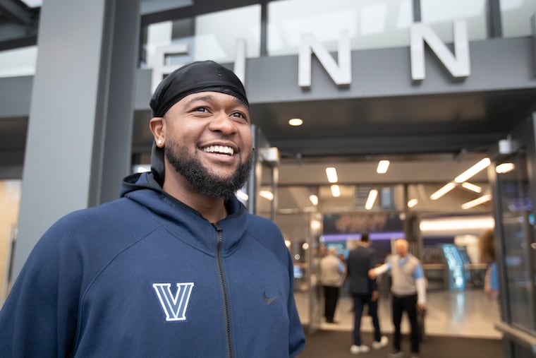 Former Villanova basketball player Kris Jenkins, pictured in 2022, says he deserves "fair market value for penalties and damages" and has sued the NCAA and major conferences.