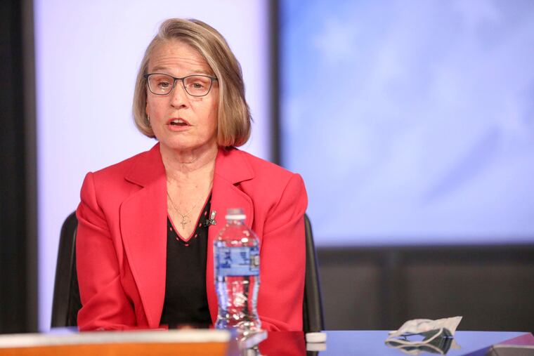 Mariannette Miller-Meeks, shown answering a question during an October debate with Rita Hart in Cedar Rapids, Iowa