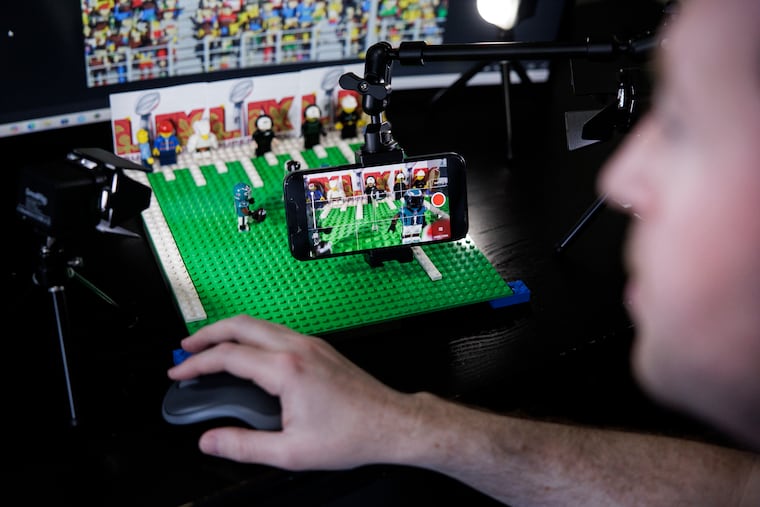 Jimmy King creates stop-motion Lego videos in his Center City bedroom, including a 33-second video of DeVonta Smith's Super Bowl LIX touchdown that went viral earlier this year.