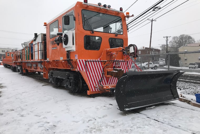 SEPTA has acquired a new track vehicle that can clear snow and handle other work on the Norristown High Speed Line, which suffers more than most in winter storms.