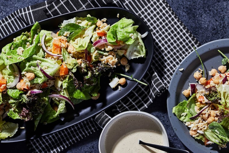 Summer Brown Rice Salad With Vegetables.