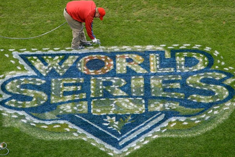 MLB World Series logo. (AP Photo/Matt Slocum)
