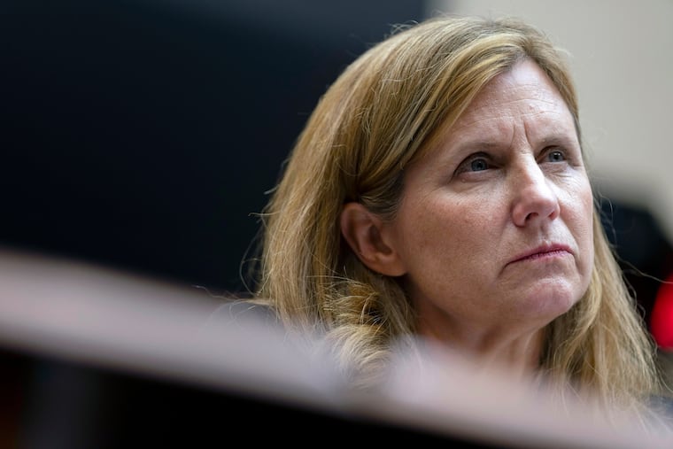 University of Pennsylvania President Liz Magill listens to a question during congressional committee hearing Tuesday.