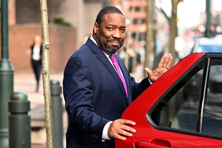 Philadelphia City Councilmember Kenyatta Johnson leaves the federal courthouse in Center City on Tuesday.