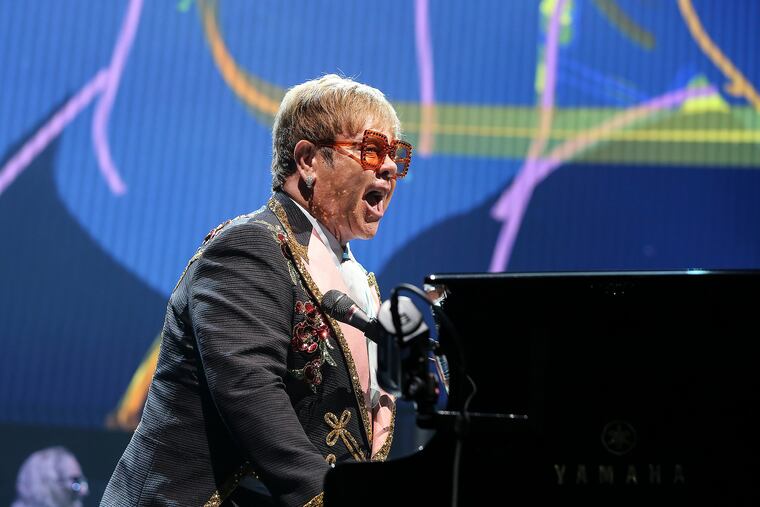 Elton John preforms at the Wells Fargo Center on Sept. 11, 2018, an early stop in his farewell tour.
