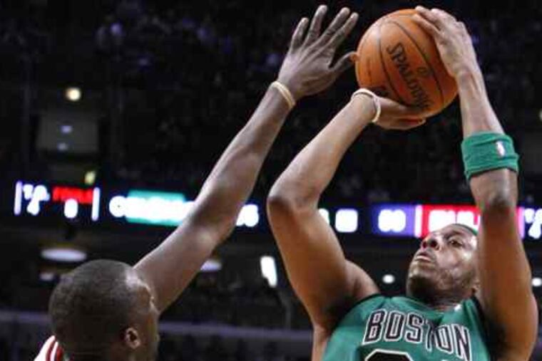 Paul Pierce (right) at 32 is one of several key Celtics players who may wind up showing their age against the Heat.