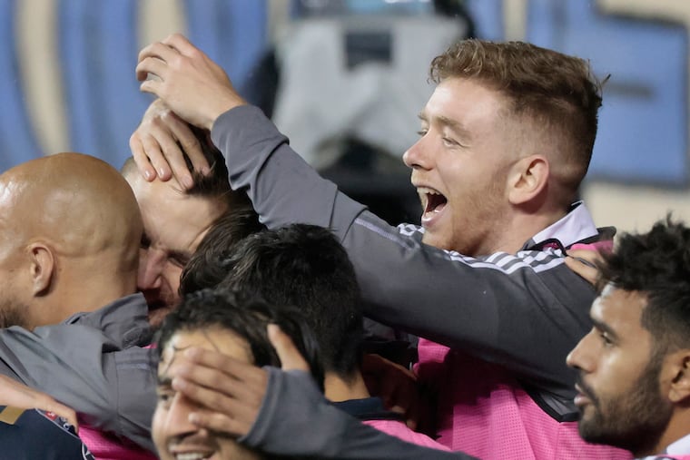 Stuart Findlay, right, made his Union debut in the Champions League home game against Saprissa.