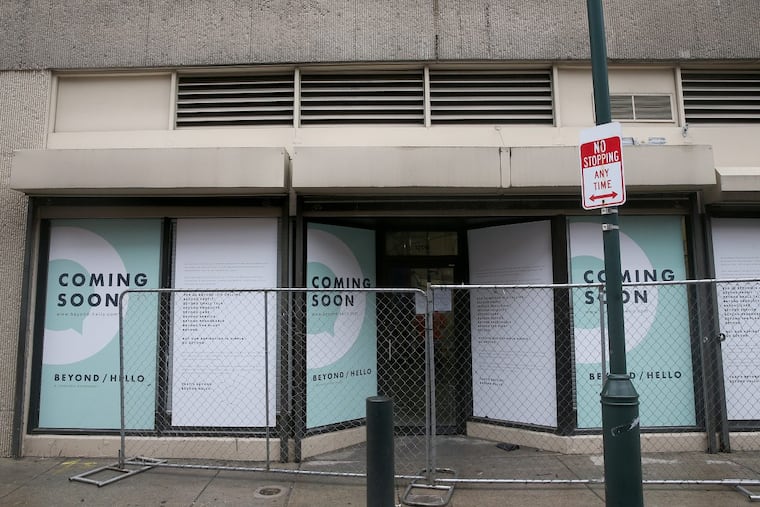 The site of a future marijuana dispensary is pictured in the 1200 block of Sansom Street in Center City on Wednesday, April 25, 2018. Mayor Kenney is calling again for Pennsylvania state stores to sell marijuana products.