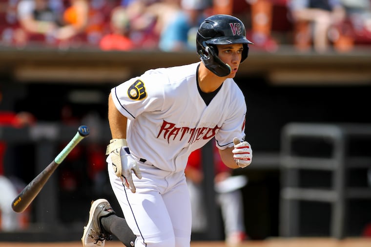 Robert Moore slashed .233/.321/.361 in high-A Wisconsin with the Brewers organization in 2023.