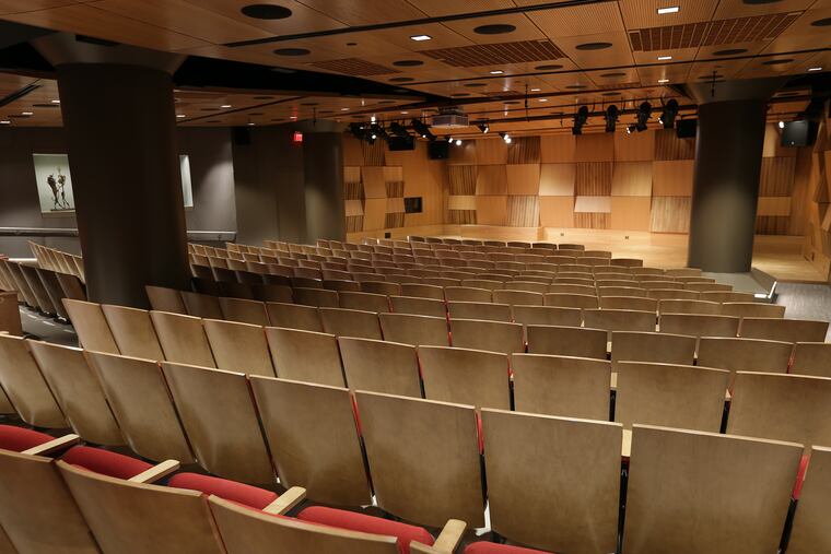 A view from the back of the new recital hall inside the Pennsylvania Academy of the Fine Arts Hamilton Building