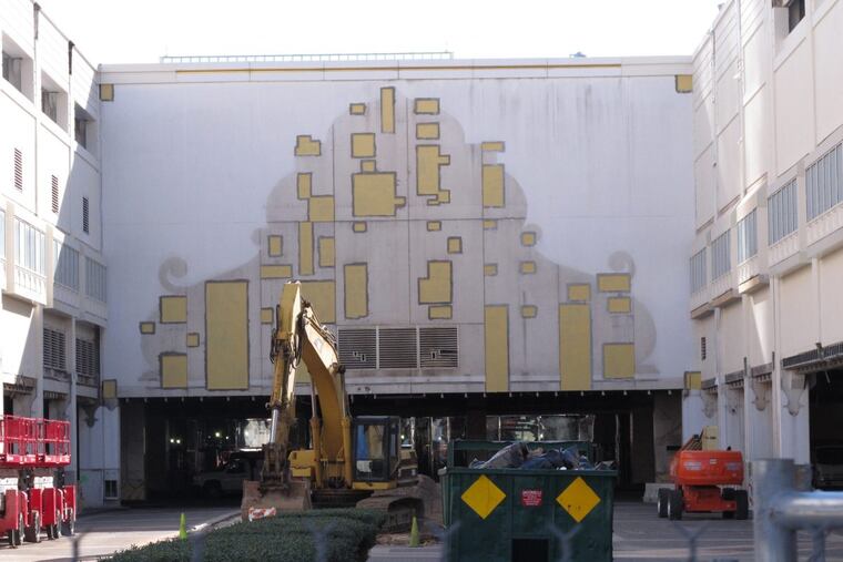 This Wednesday, Dec. 13, 2017 photo shows what remains of the entrance way at the former Trump Taj Mahal casino in Atlantic City, N.J. Hard Rock Hotel & Casino, which is converting the casino into its own branded resort next summer, is training 15 young Atlantic City residents for construction jobs on the project.