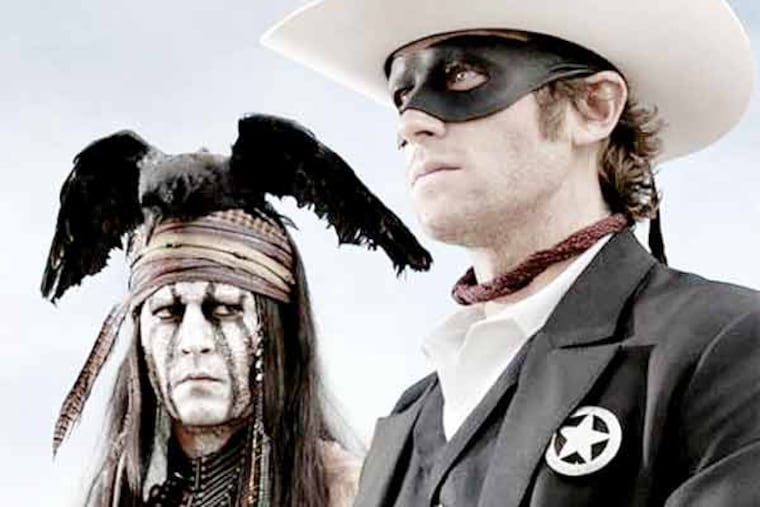 Johnny Depp (Tonto) and Armie Hammer in new "Lone Ranger."