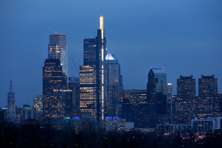 The Philadelphia skyline as seen from the Belmont Plateau in West Fairmount Park on Monday, Jan. 7, 2019.