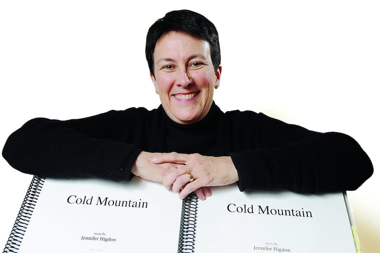 American composer Jennifer Higdon of Philadelphia, with the score for her popular opera “Cold Mountain.” She has just won a double Grammy for her “Viola Concerto” and on Thursday night premiered her new Low Brass Concerto,