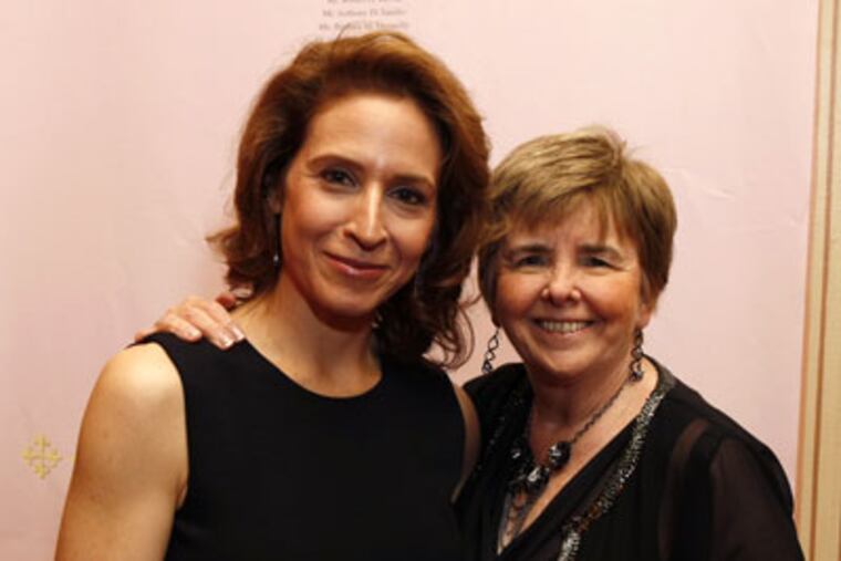 Dr. Marisa Weiss, left, founder of <i>breastcancer.org</i>, and board member Joanne Gillis-Donovan at Rock the Ribbon.