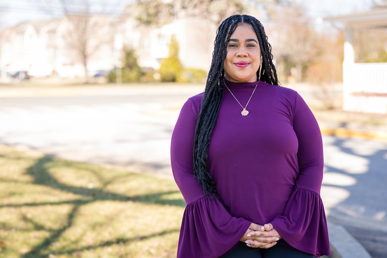 Jennifer Baus outside the Hip Hop Shop, her dance studio in Swedesboro, N.J., on Tuesday, March 18, 2025. Baus alleges nepotism and unfair practices by local officials.