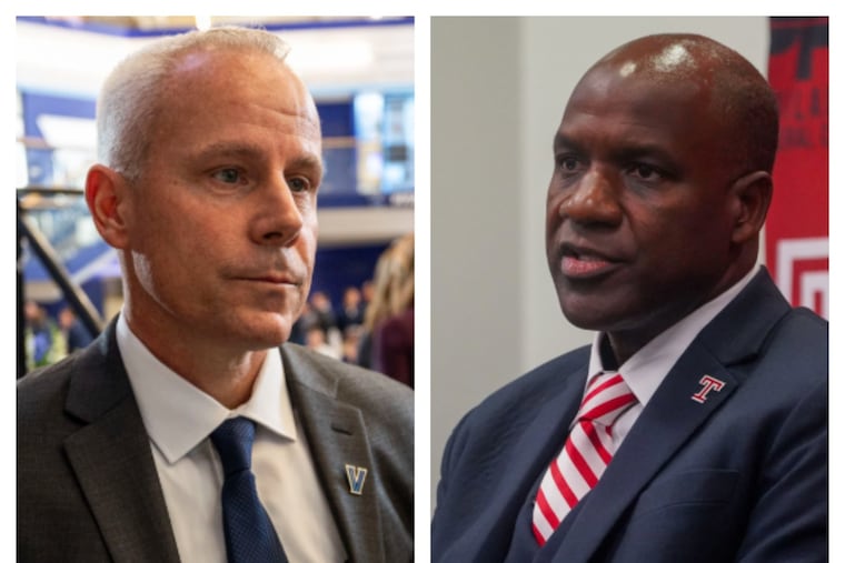 Villanova athletic director Eric Roedl (left) and Temple athletic director Arthur Johnson are ushering their programs into the post-House settlement landscape.