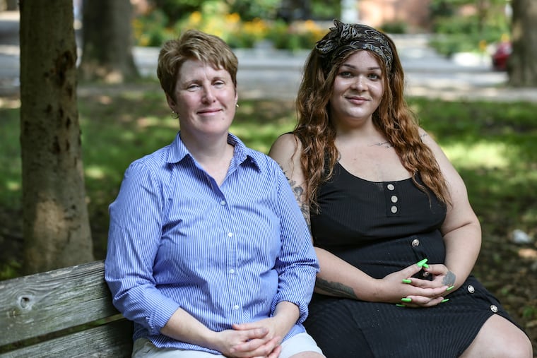 Amy Hillier (left) and Hazel Edwards. Hillier, a Penn professor, is also a public school parent who helped write and evaluate the School District's policy protecting LGBTQ students. Edwards, a trans activist and educator, helped write the school district's policy on trans and gender non-conforming students.