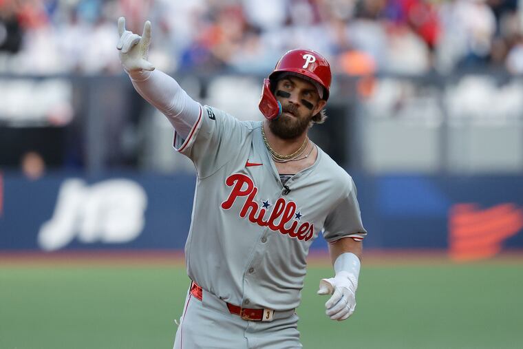 Bryce Harper leads the Dodgers' Freddie Freeman by almost 400,000 votes at first base in the National League All-Star results.