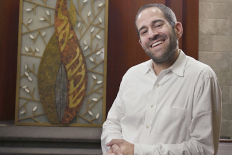 Rabbi Benjamin David is to be installed tonight as the new rabbi of Adath Emanu-El Synagogue in Mount Laurel - with help from his father, who is also a rabbi. (Michael S. Wirtz / Staff Photographer)