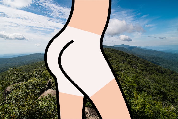 Most nude hiking enthusiasts say you should bring some supplies, including clothes, when you hike naked.
Anton Klusener / Staff illustration with Getty Images