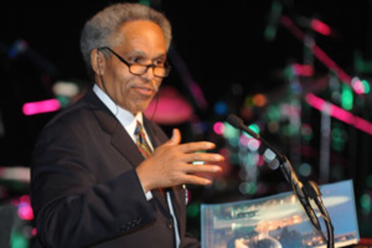 Mayor Street presented a citation and offered a spirited defense of retiring Police Commissioner Sylvester M. Johnson.