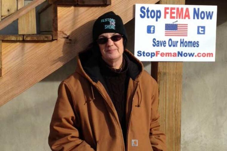 Frustrated Shore homeowner Kristine S. Pyzyna of Ocean County. She's still fighting with her state-appointed contractor to finish work that began in May 2014.