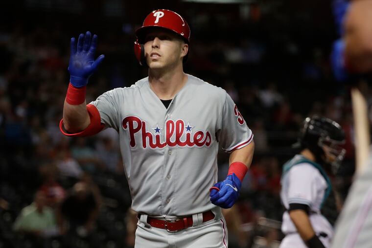 Recently acquired Phillies outfielder Corey Dickerson hit a leadoff homer Tuesday night against the Diamondbacks.