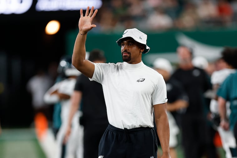 Eagles quarterback Jalen Hurts was selected by his NFL peers as the 19th best player in the league, which was down from the last two years, when he was picked third and 15th, respectively.