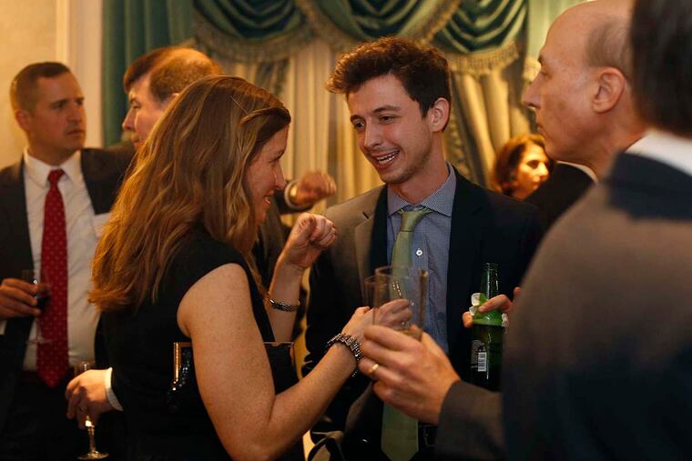 Albert Eisenberg talks to Rose DeFelice at the Reception Honoring Speaker Mike Turzai at The Waldorf-Astoria in New York on Friday, Dec. 9, 2016.
SE1YOUNG11P