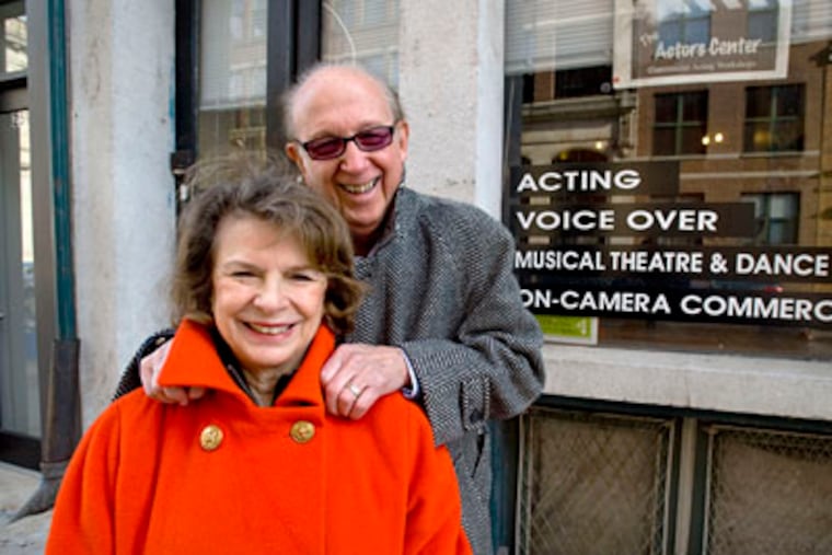 Rodney and Edie Robb outside the Actors Center in Old City. "Everything that Edie wants or expects in an actor, Rodney teaches you," says Mark Indelicato, who played Justin Suarez on ABC's "Ugly Betty." "They're pushers. They have a really great eye for talent."