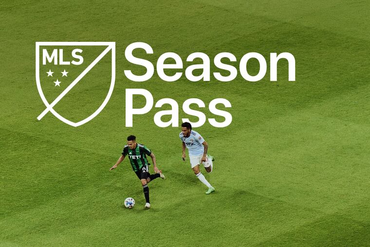 A promotional image for Major League Soccer's new streaming service on Apple TV+.